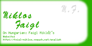 miklos faigl business card